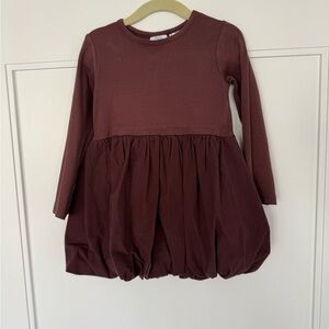 Zara Burgundy Long Sleeve Dress size 4